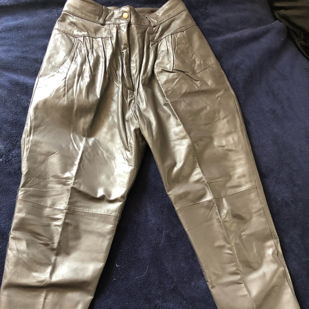 Toffs size 8 Vintage 1980 Genuine Leather Pants